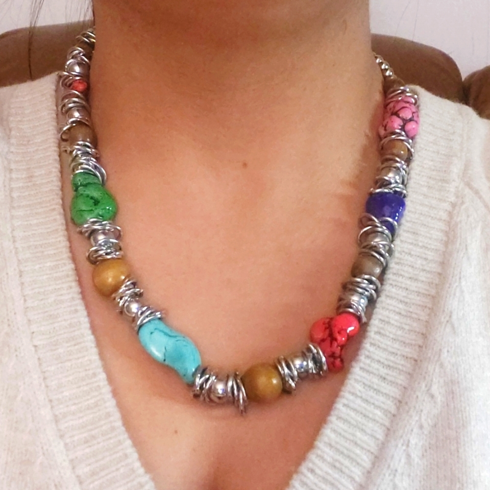 Chunky colorful necklace